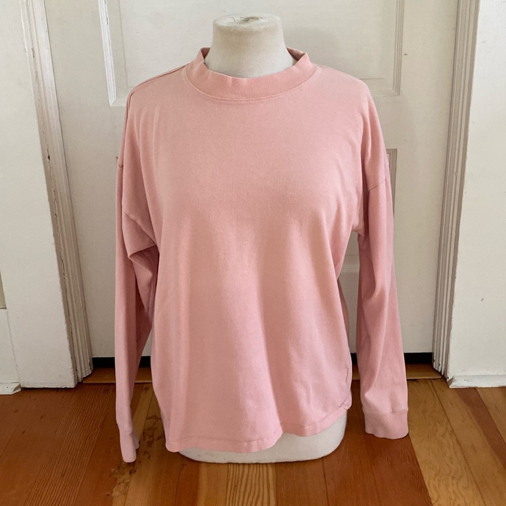 Bdg Urban Outfitters Heavyweight Cotton Long‎ Sleeve Pink Tee Shirt Medium